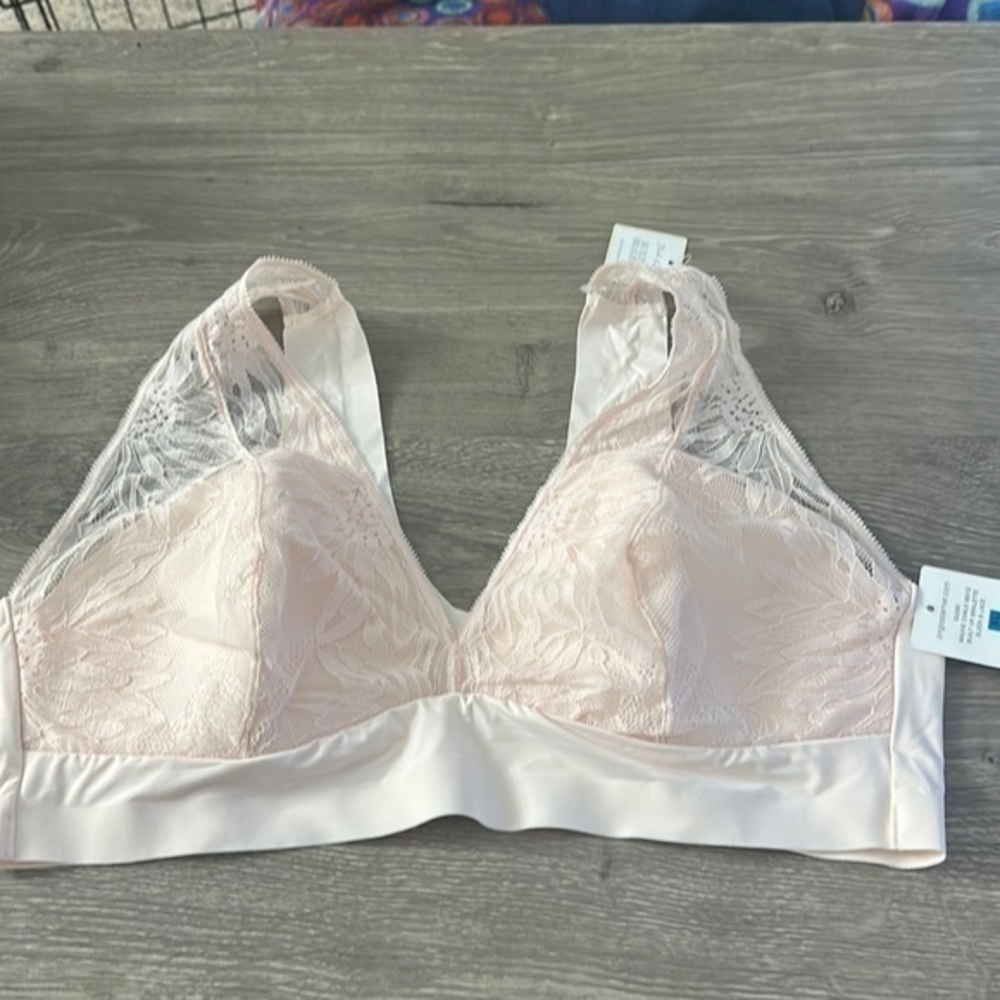 On gossamer Built Up Bralette Sleek & Lace Mauve Chalk Size X-Large